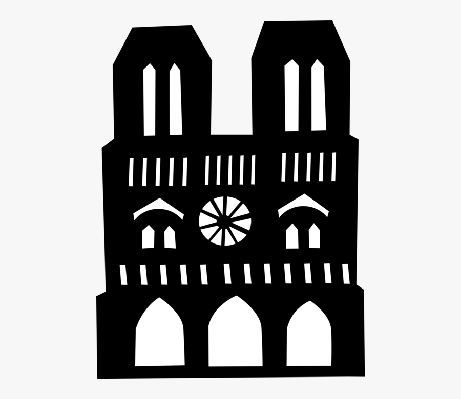 Vector Illustration Of Christian Church Cathedral House, Transparent Clipart