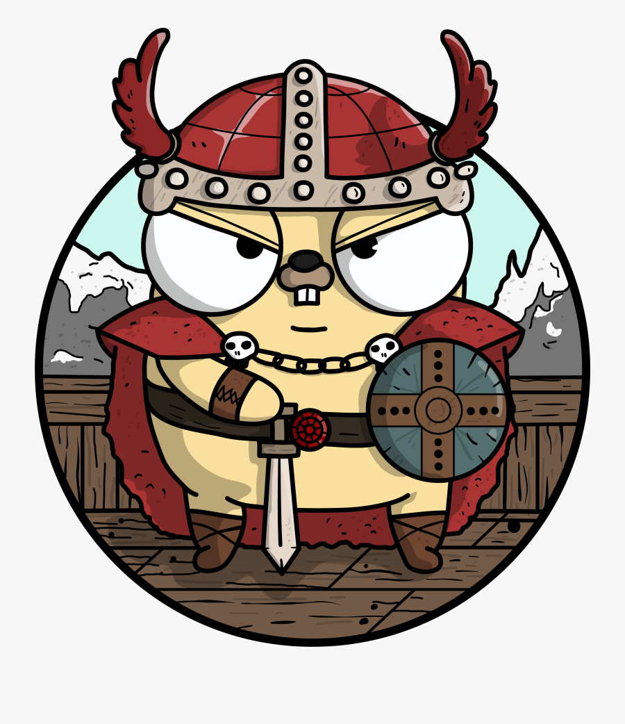 Gopher Viking - Go, Transparent Clipart