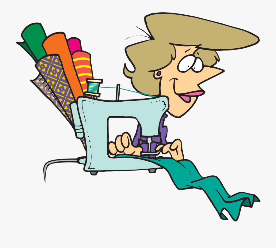 Woman Sewing Machine Clipart, Transparent Clipart