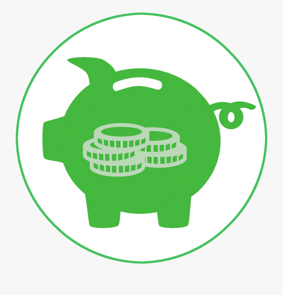 Piggybank Green 02 - Circle, Transparent Clipart