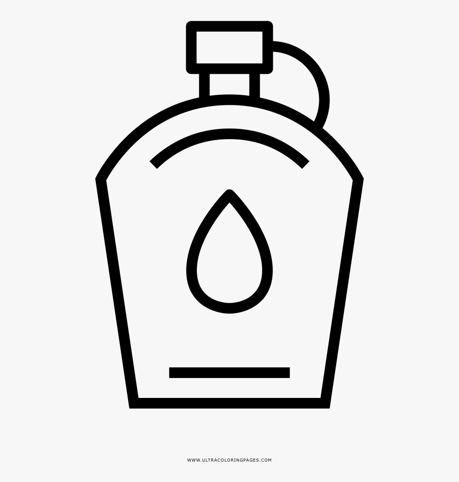 Canteen Coloring Page - Line Art, Transparent Clipart