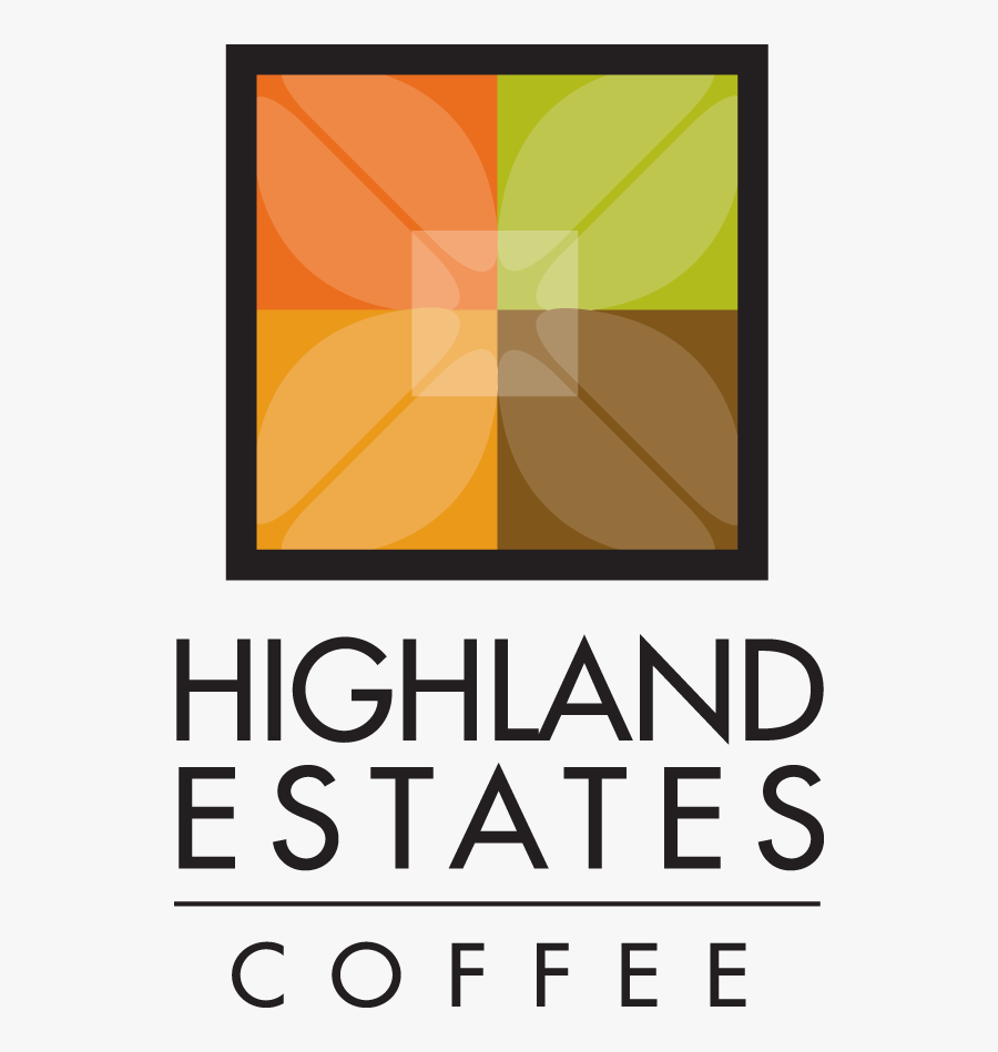 He Estates Logo Bw - Highland Estates Coffee Logo, Transparent Clipart