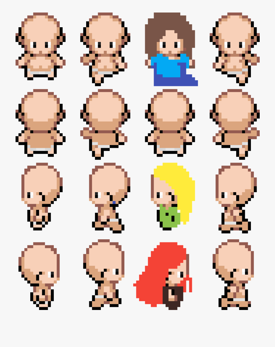 Base Sprite Pixel Art, Transparent Clipart