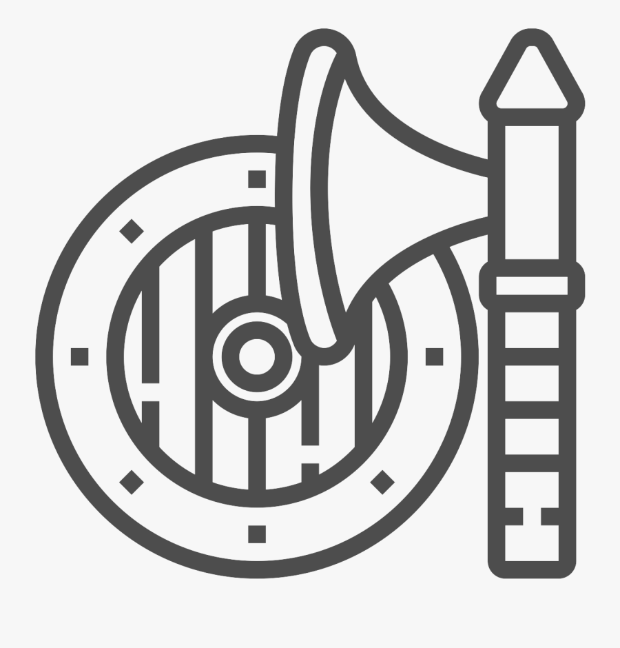 Viking Shield Icon, Transparent Clipart