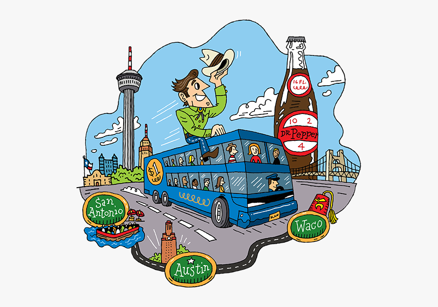 Coach Clipart Bus Terminal - Cartoon, Transparent Clipart