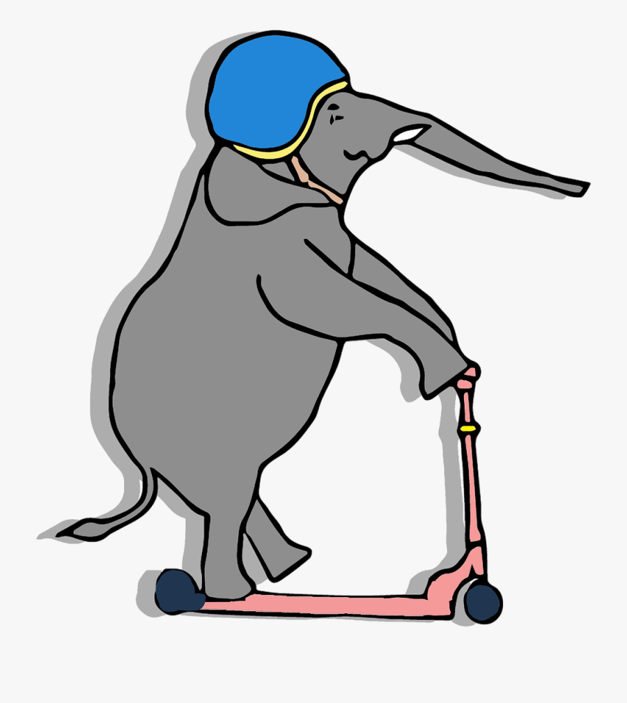 Elephant Funny Playing Free Photo - Funny Elephant Cartoon Svg, Transparent Clipart