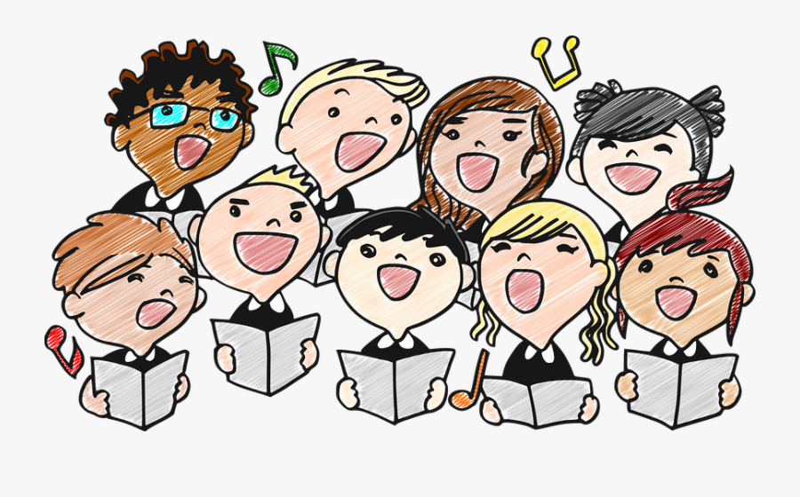 Chorus - Praise The Lord Cartoon, Transparent Clipart