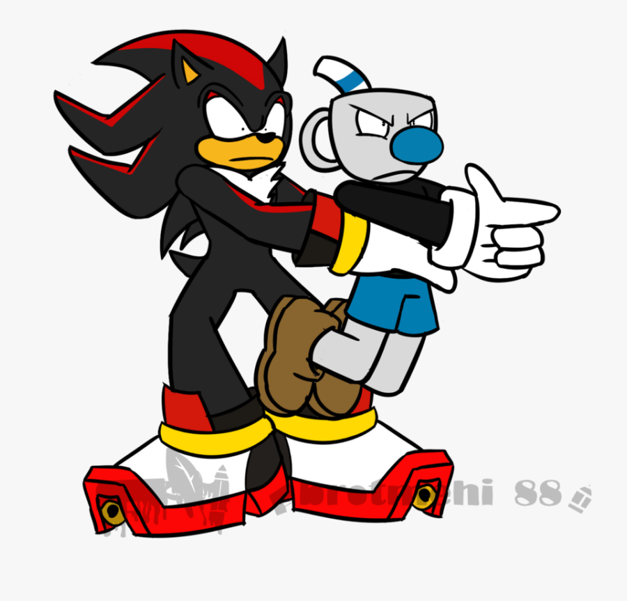 Clipart Balloon Shooting - Cuphead And Mugman Shooting, Transparent Clipart