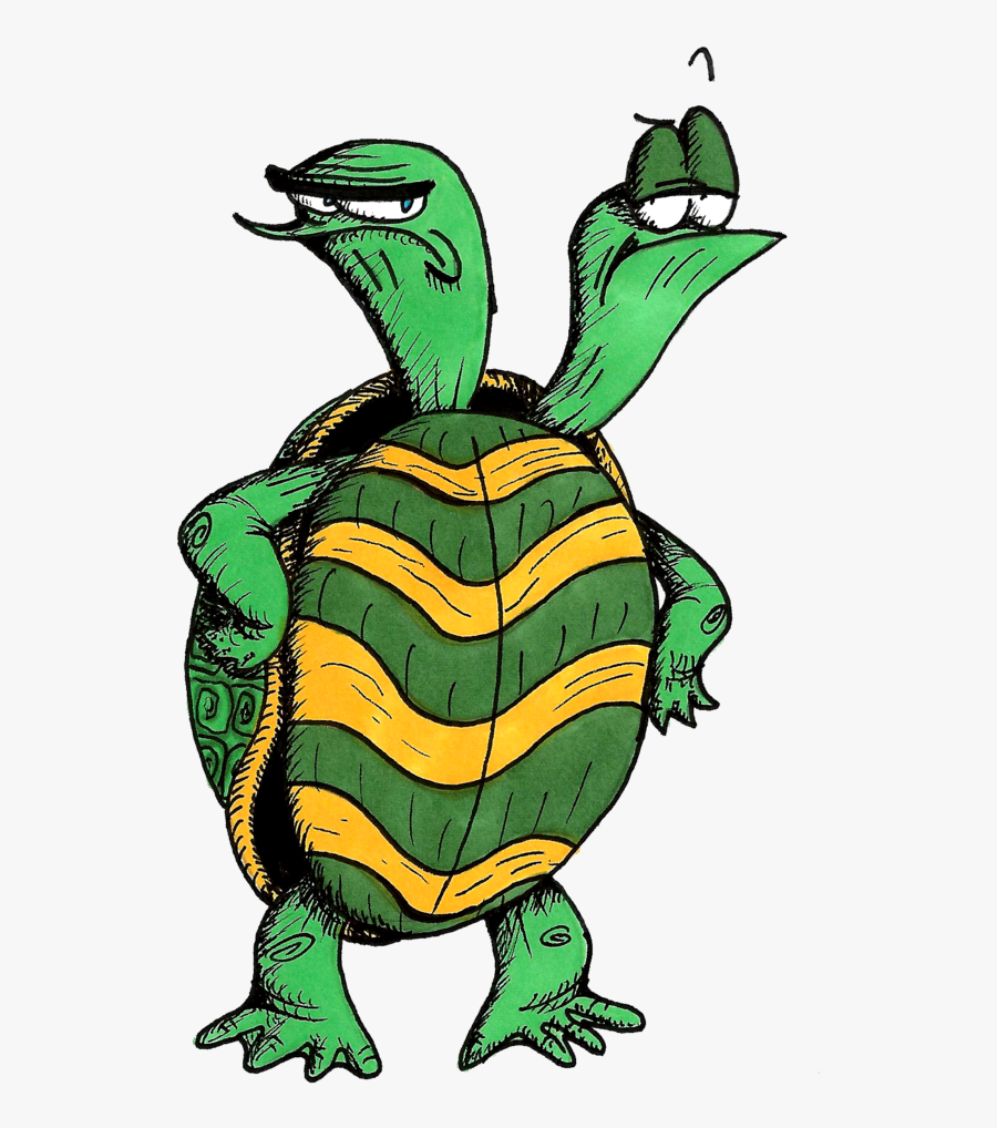 Clipart Turtle Border - Cartoon Alligator Snapping Turtle, Transparent Clipart