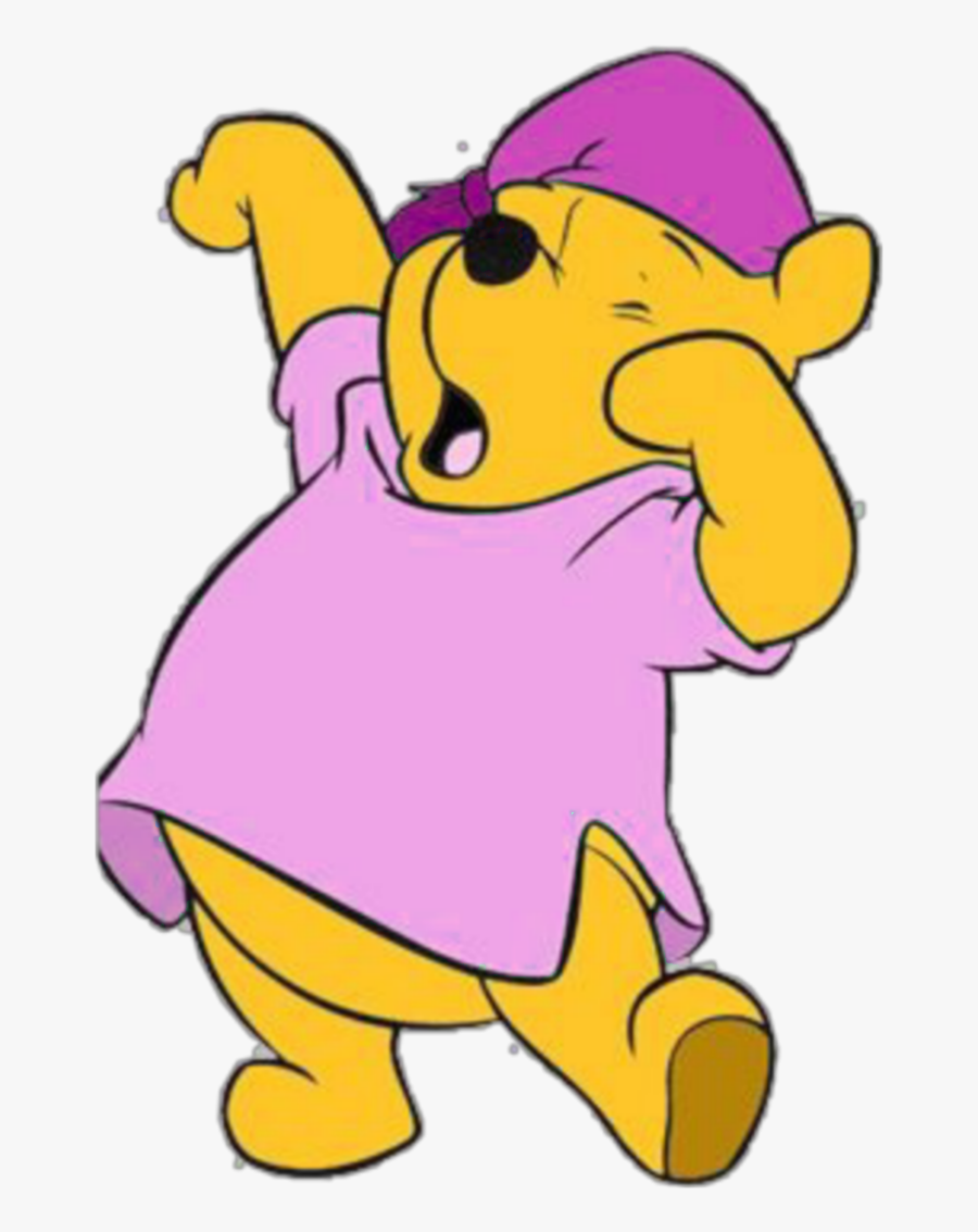 #yawning #yawn #wakeyp #morning #goodmorning #tired - Winnie The Pooh Tired, Transparent Clipart