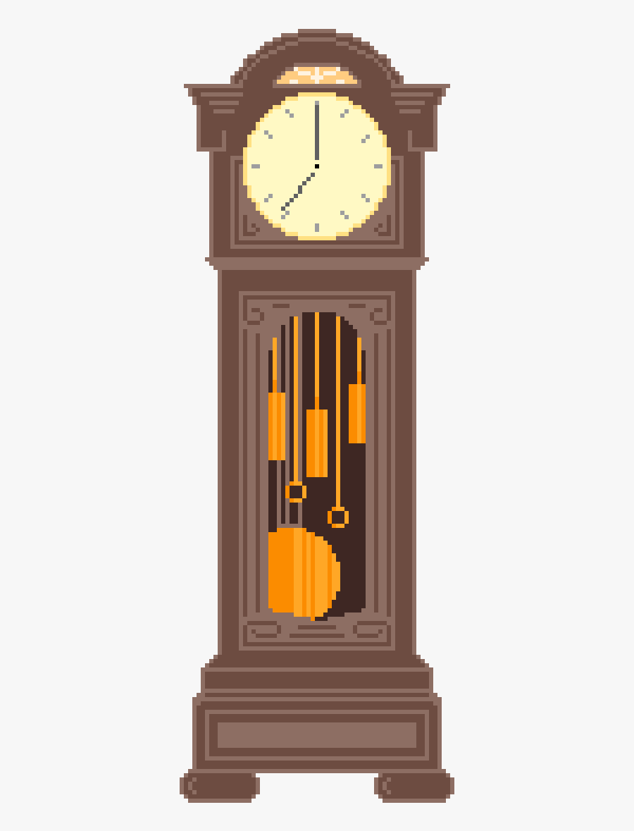 Longcase Clock, Transparent Clipart
