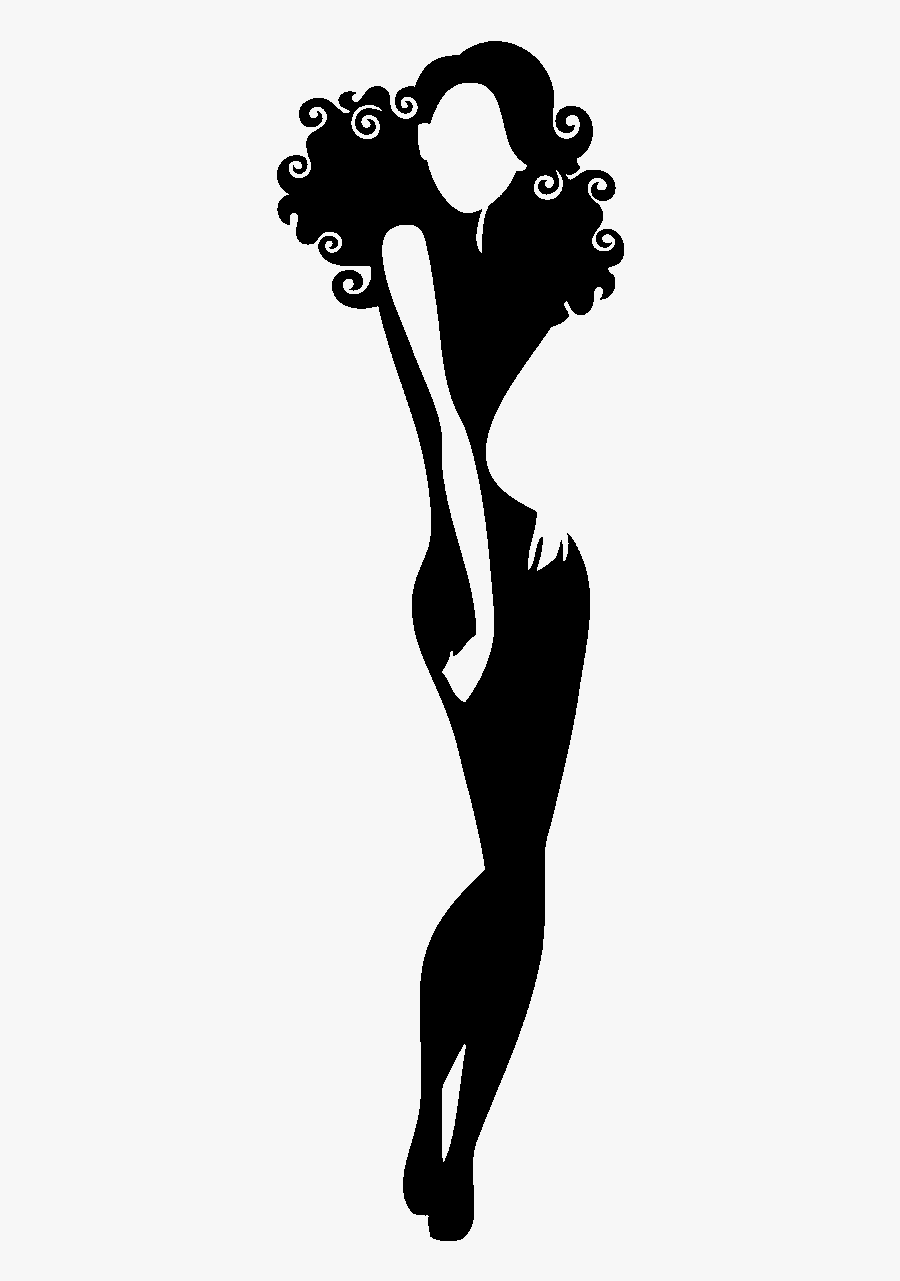 Stickers De Silhouettes Et Personnages - Silhouette Mannequin Femme, Transparent Clipart