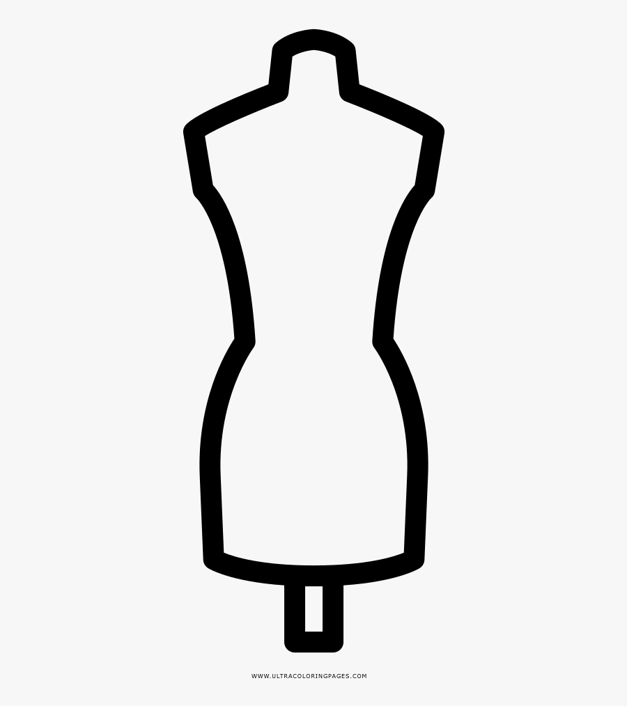 Mannequin Coloring Page, Transparent Clipart