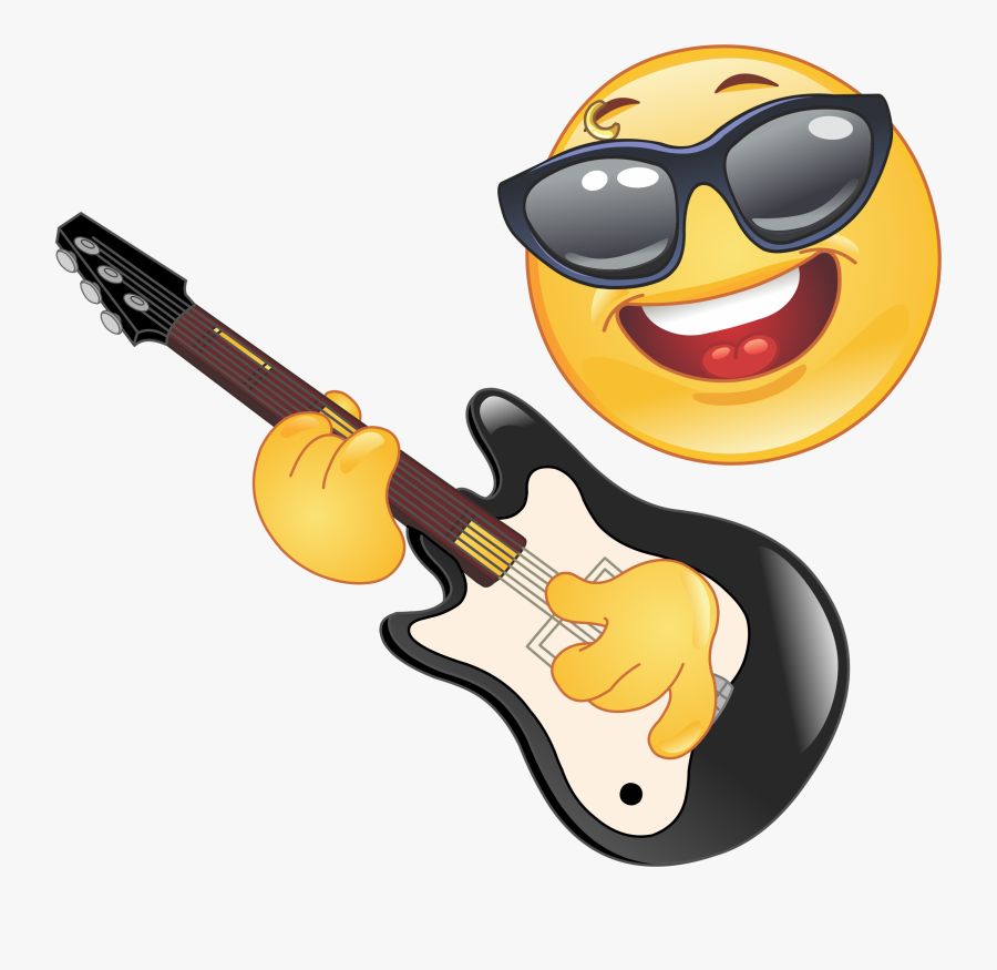 Guitar Player Emoji 25 Decal Rockstar Clipart , Free Transparent