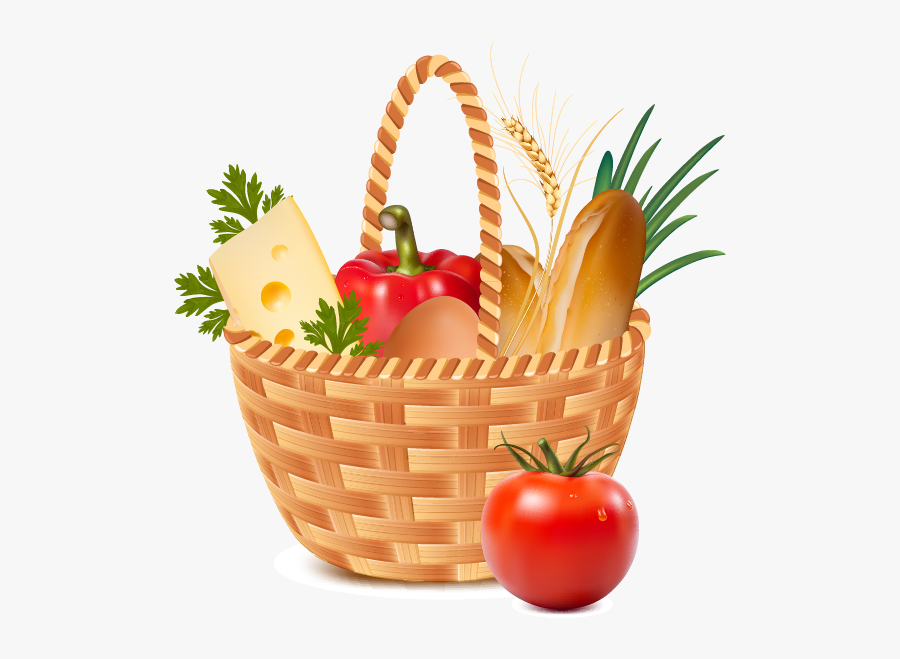 Basket Cartoon Royalty Free Clip Art - Transparent Basket Png, Transparent Clipart