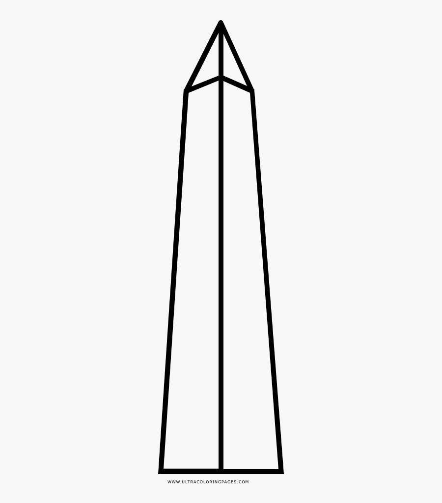 Washington Monument Coloring Page - Line Art, Transparent Clipart