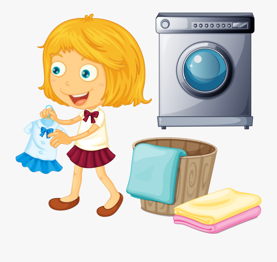Front Load Washer Cartoon, Transparent Clipart