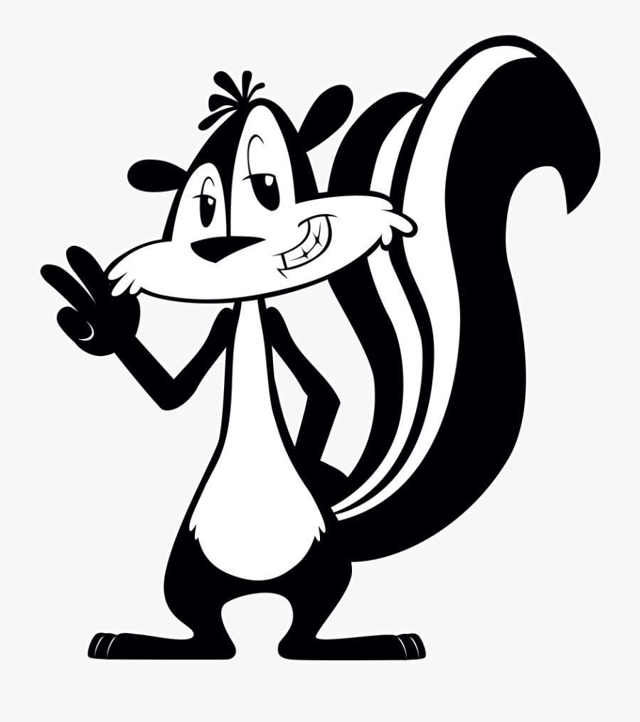 Transparent Delicious Clipart - Cartoon Skunk, Transparent Clipart