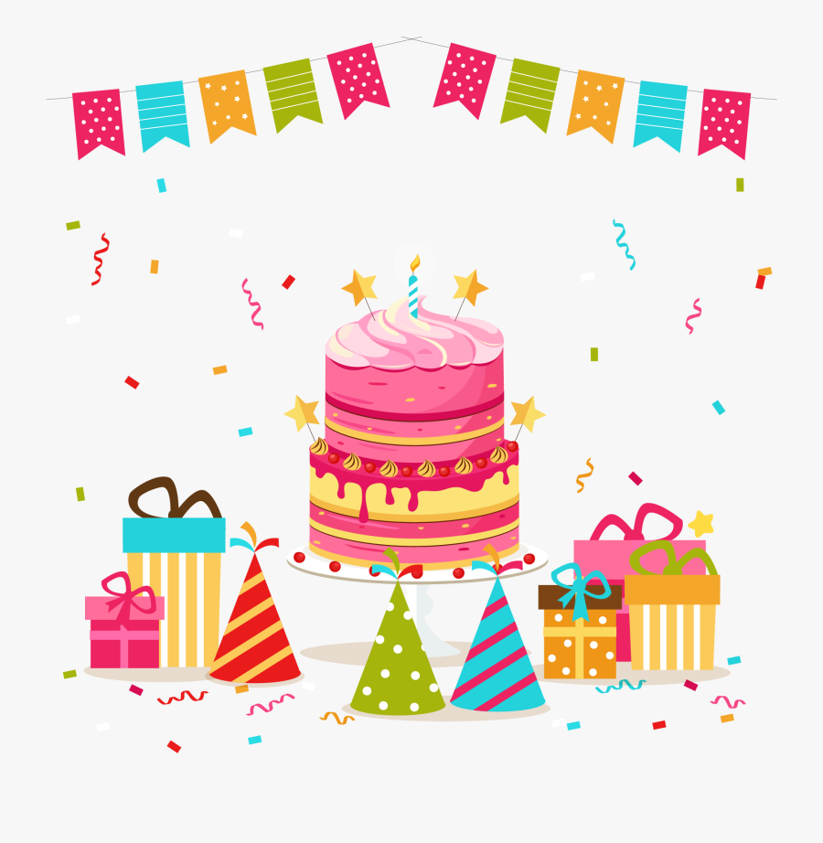 Birthday Cake Clip Art - 慶生 背景, Transparent Clipart