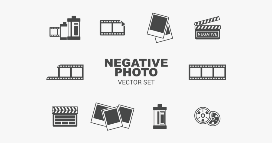 Photo Negative Icons Vector - Photography, Transparent Clipart