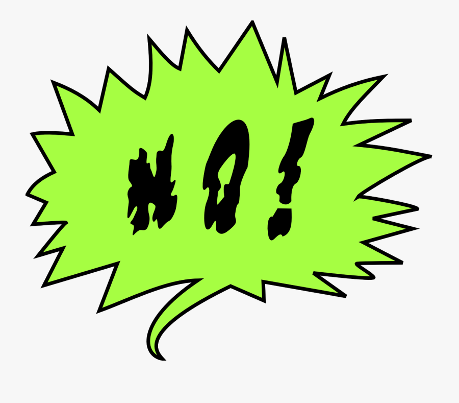 No Nope Negative Free Photo - Shout Balloon, Transparent Clipart