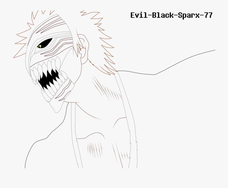 Bleach Ichigo Kurosaki - Line Art, Transparent Clipart