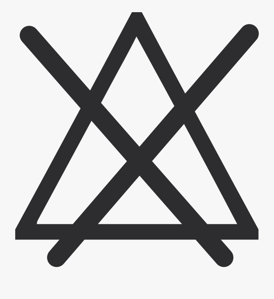 Symbol Of Maintenance Of Clothing Use Of Bleach Treatment - Do Not Bleach Symbols, Transparent Clipart