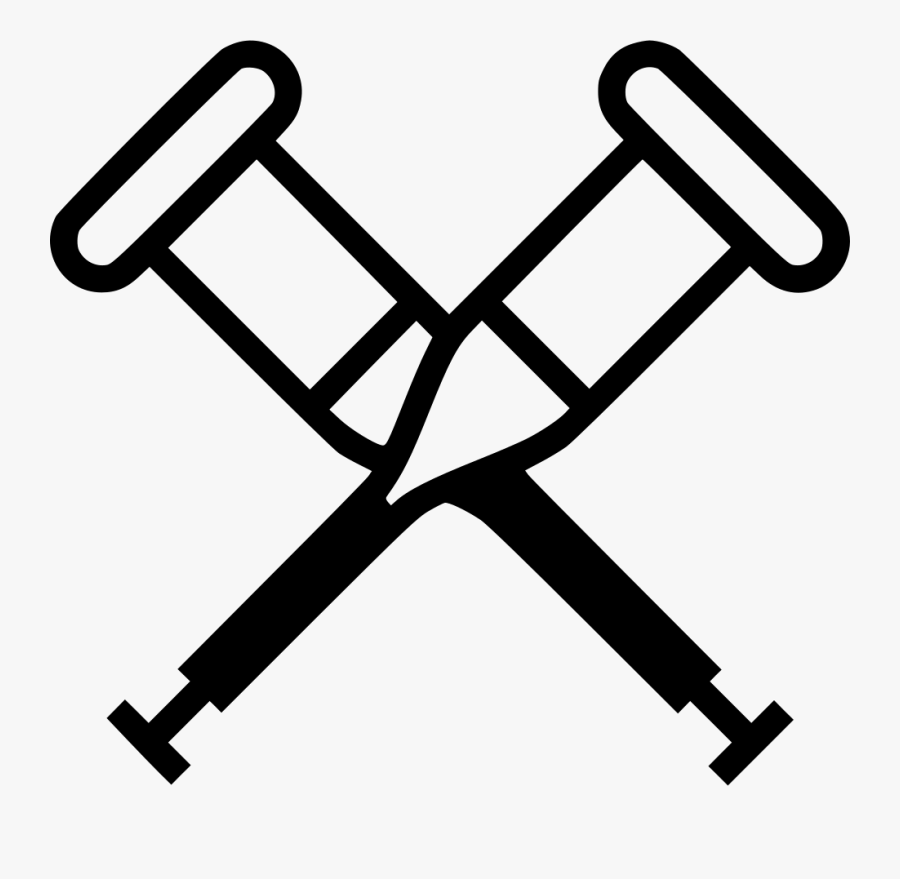 Crutches - Crossing For A Cure Logo, Transparent Clipart
