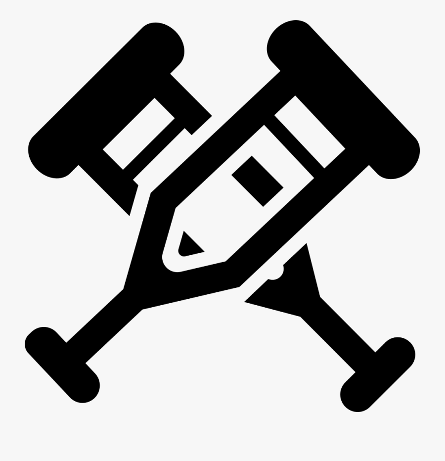 Walking Stick Crutches - Crutches Icons Png, Transparent Clipart