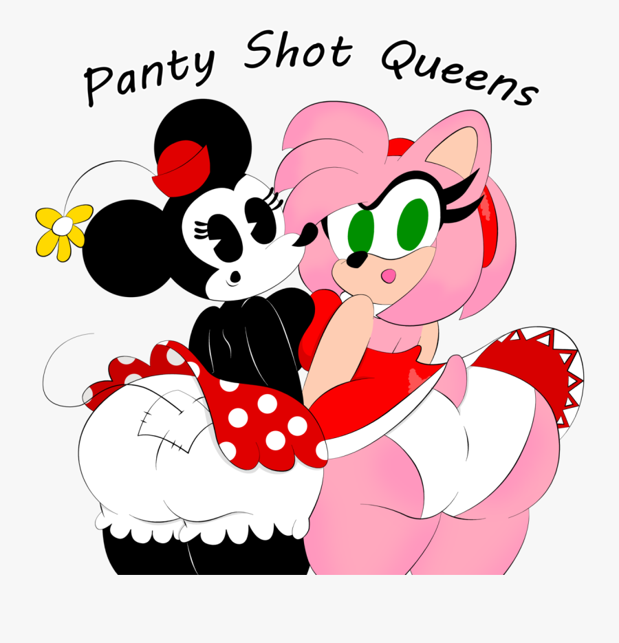 I Think These Two Are Most Known For Panty Shots - Amy Rose And Minnie Mouse Panty Shot Queens, Transparent Clipart