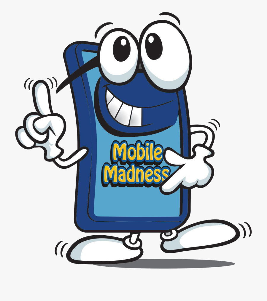 Mobile Madness Icon - Cartoon Smartphone Mobile Phone Clipart, Transparent Clipart