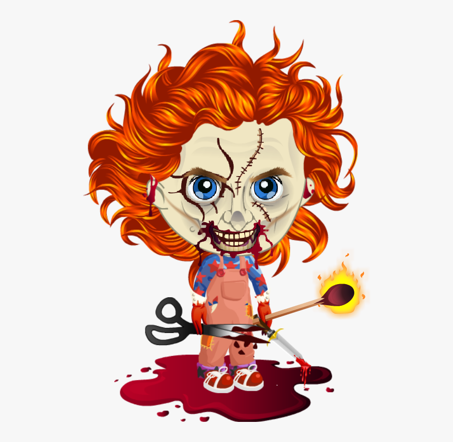 #chucky #halloween #creepy #horror #movie #death #childsplay - Cartoon, Transparent Clipart