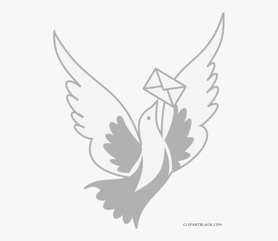 Wonderful Dove Animal Free Black White Clipart Images, Transparent Clipart