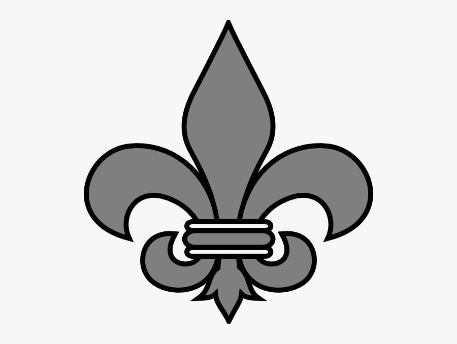 Gray Fleur De Lis, Transparent Clipart