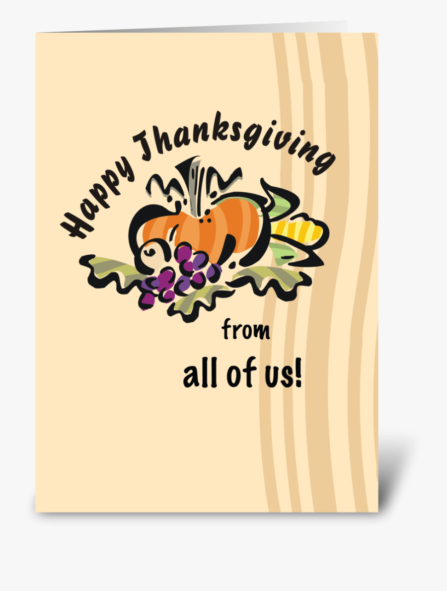 Thanksgiving Pumpkin, From All Of Us Greeting Card - Happy Thanksgiving Mother In Law, Transparent Clipart