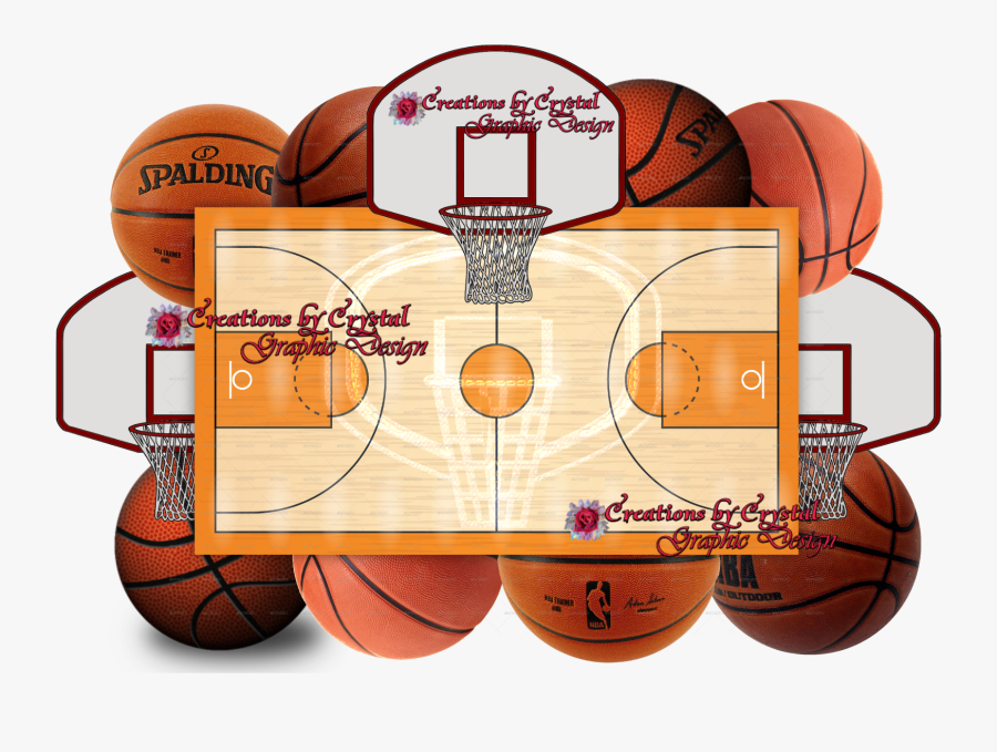 Cbycgraphicdesign Custom Sports Borders, Creations - Page Border Designs Basketball, Transparent Clipart
