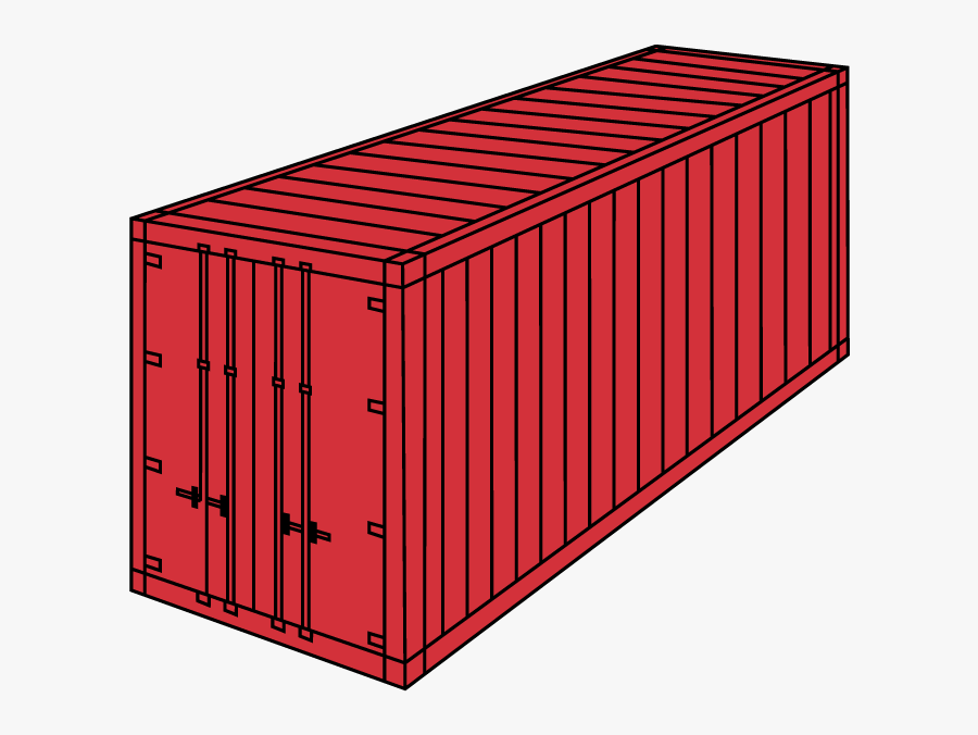 Shipping Container Shed Line - 40 High Cube Dry Container, Transparent Clipart