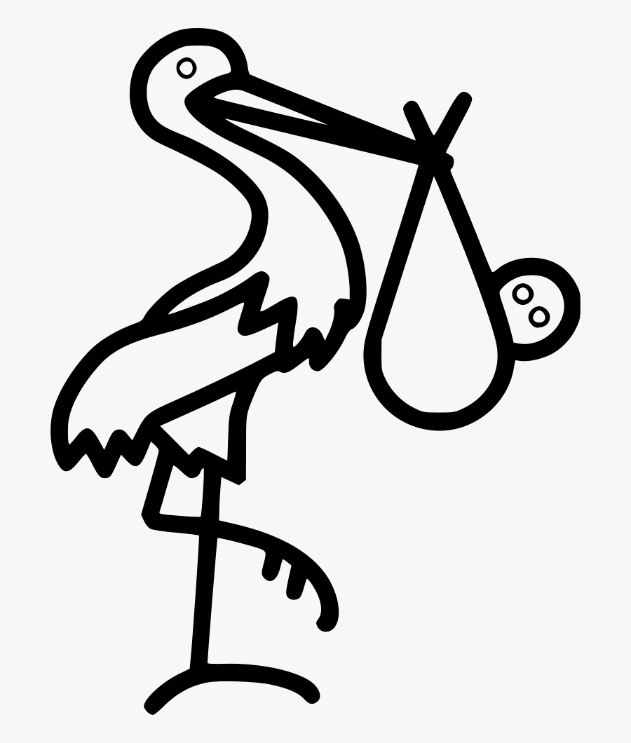 Pelican With Sack - Stork Svg, Transparent Clipart