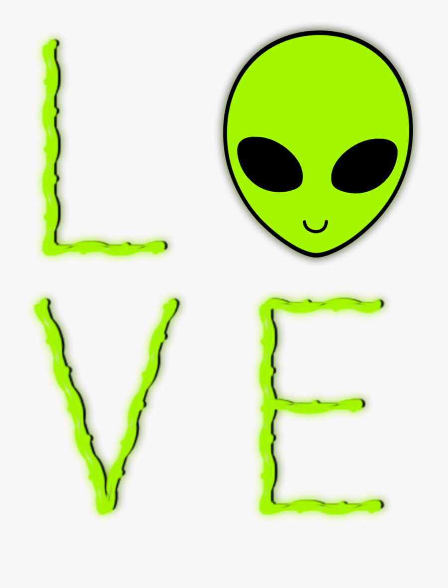 #alien #neon #aliens #glow #green #neonsigns #freetoedit, Transparent Clipart