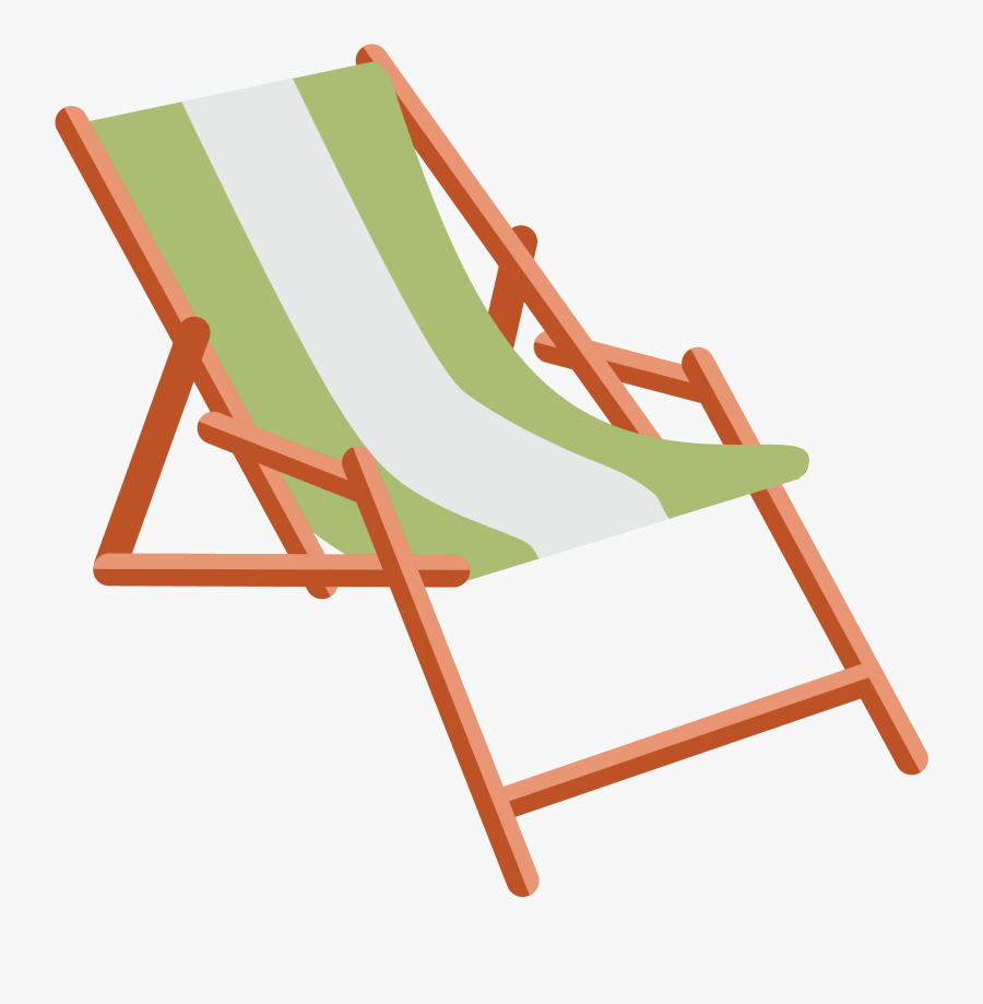 Table Deckchair Folding Chair Sling - Deck Chair Graphic, Transparent Clipart