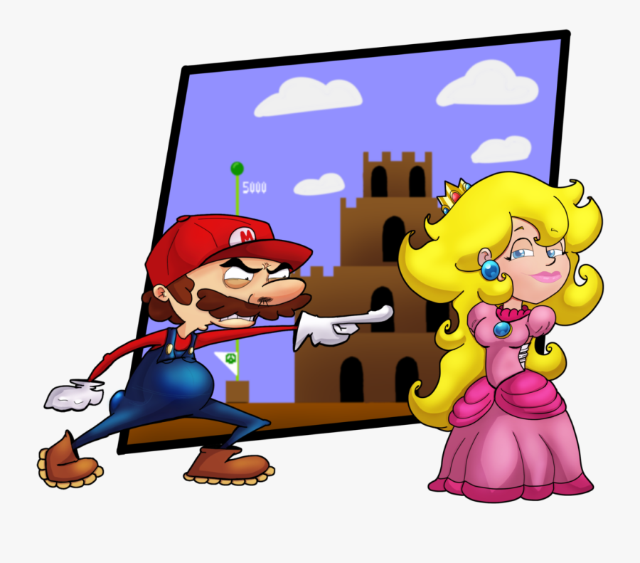 This Is Mario Mad At Peach For Always Getting Kidnapped - Cartoon, Transparent Clipart
