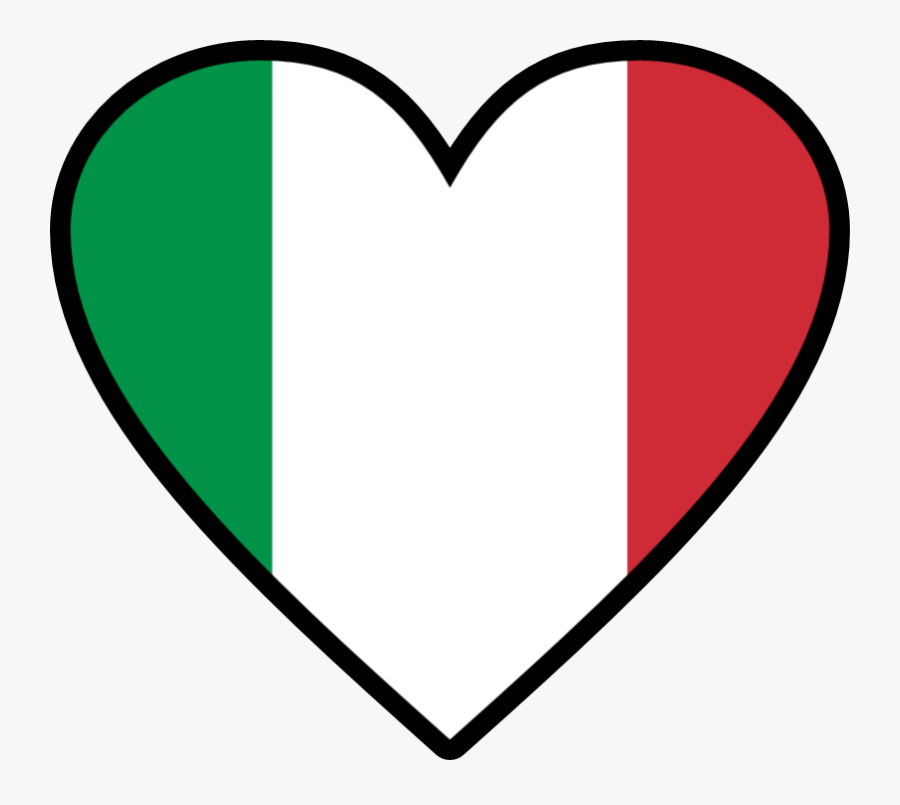 #italianflag - Italian Flag Heart Shape, Transparent Clipart