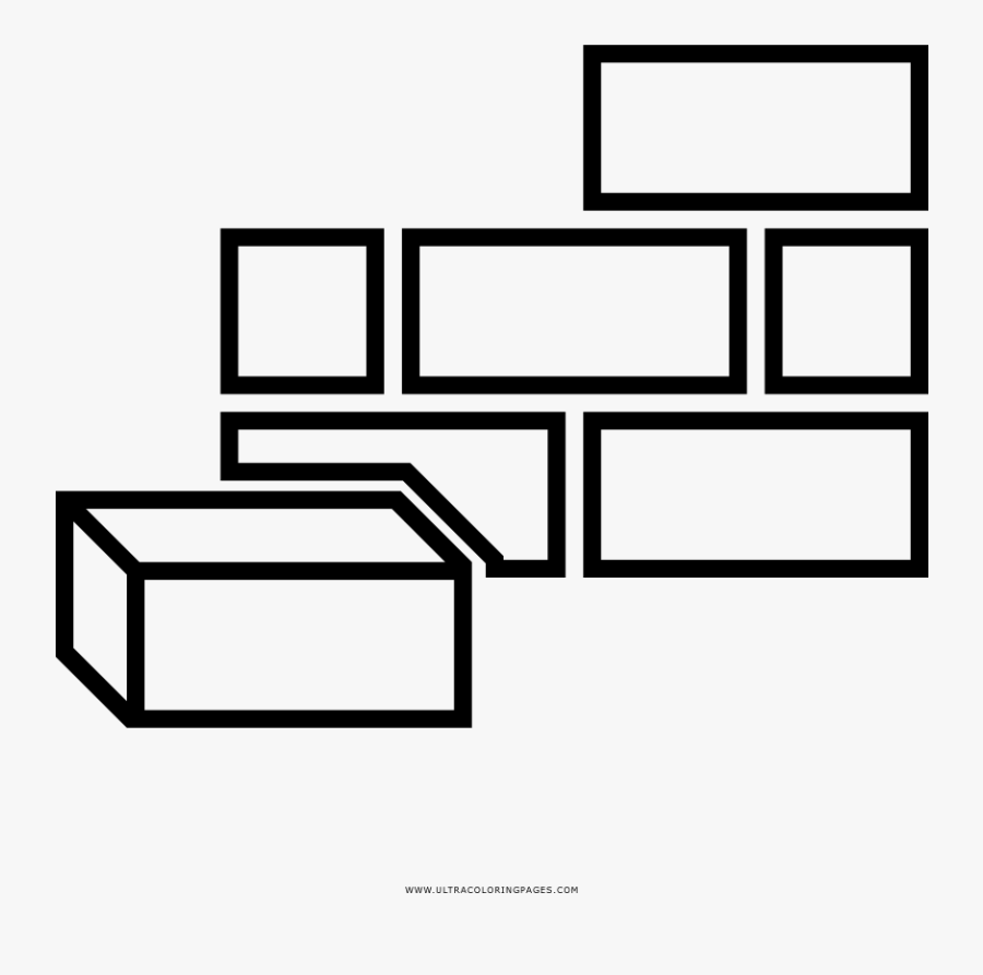 Transparent Brick Wall Background Clipart - Line Art, Transparent Clipart