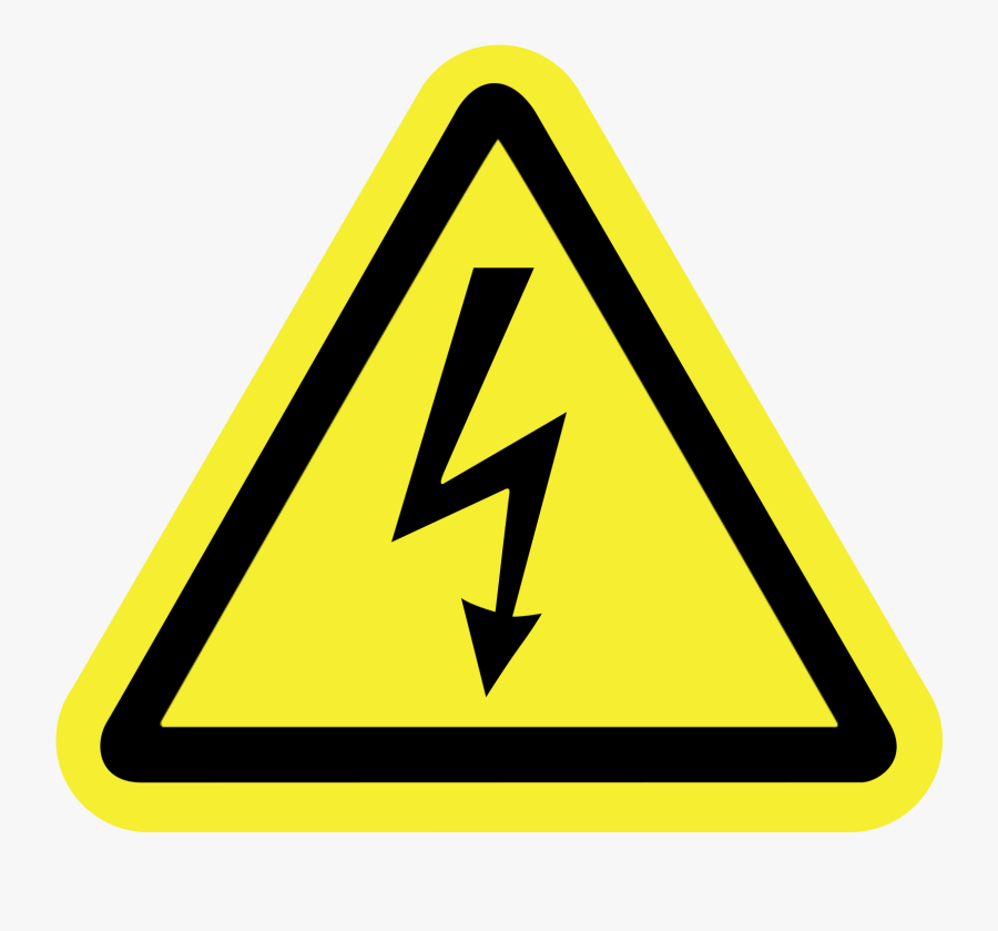Electrical Shock Hazard Symbol, Transparent Clipart