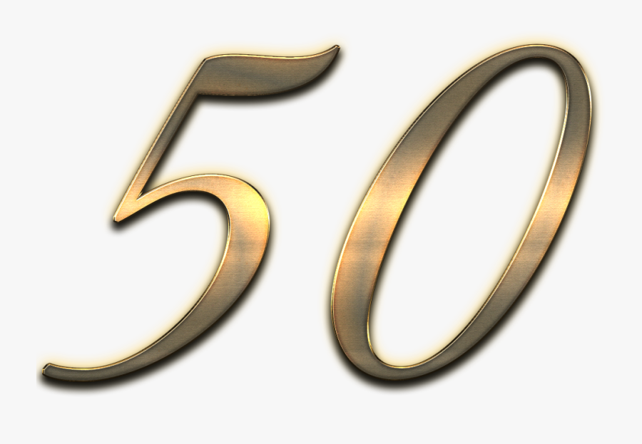 Transparent Number 50 Clipart - Gold Number 50 Png , Free Transparent