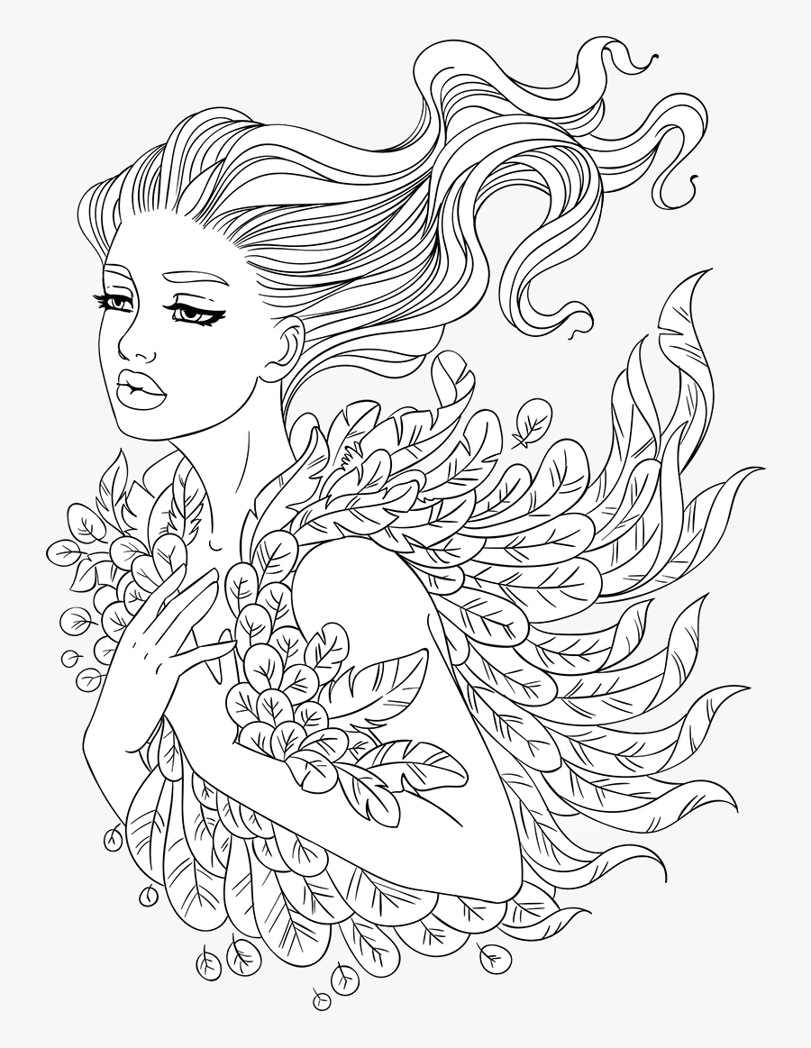 Line Artsy Free Adult - Free Coloring Pages Transparent, Transparent Clipart