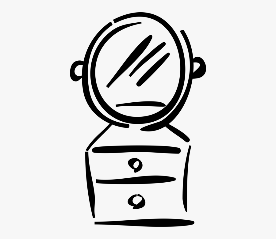 Vector Illustration Of Bedroom Furniture Dresser Or, Transparent Clipart