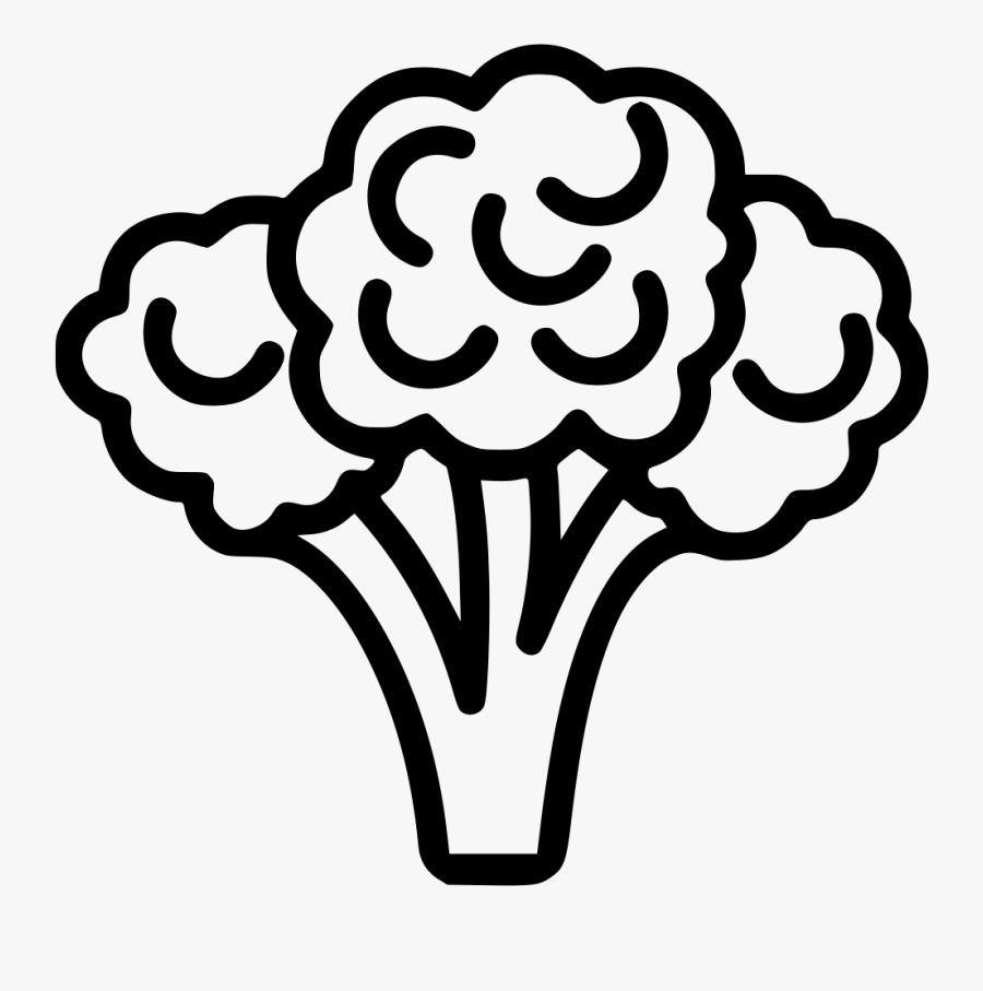 Brocoli - Broccoli Black And White Png, Transparent Clipart