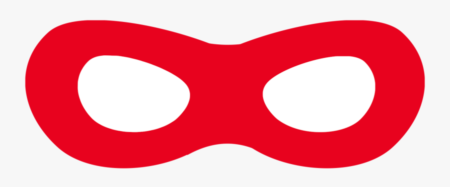 Red Superhero Mask Printable, Transparent Clipart