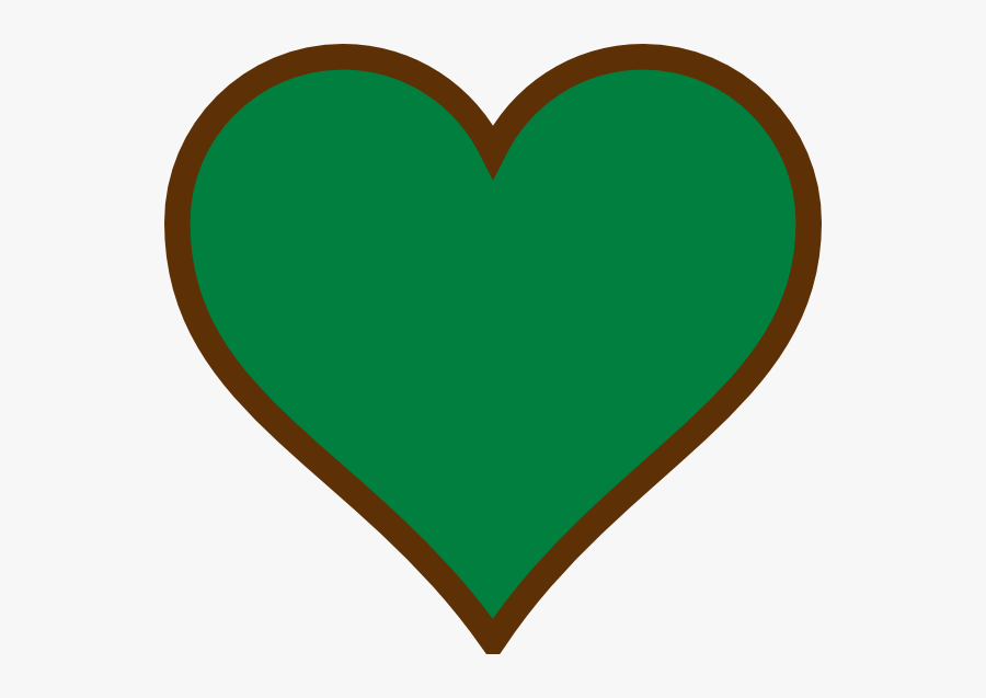 Brown And Green Heart, Transparent Clipart